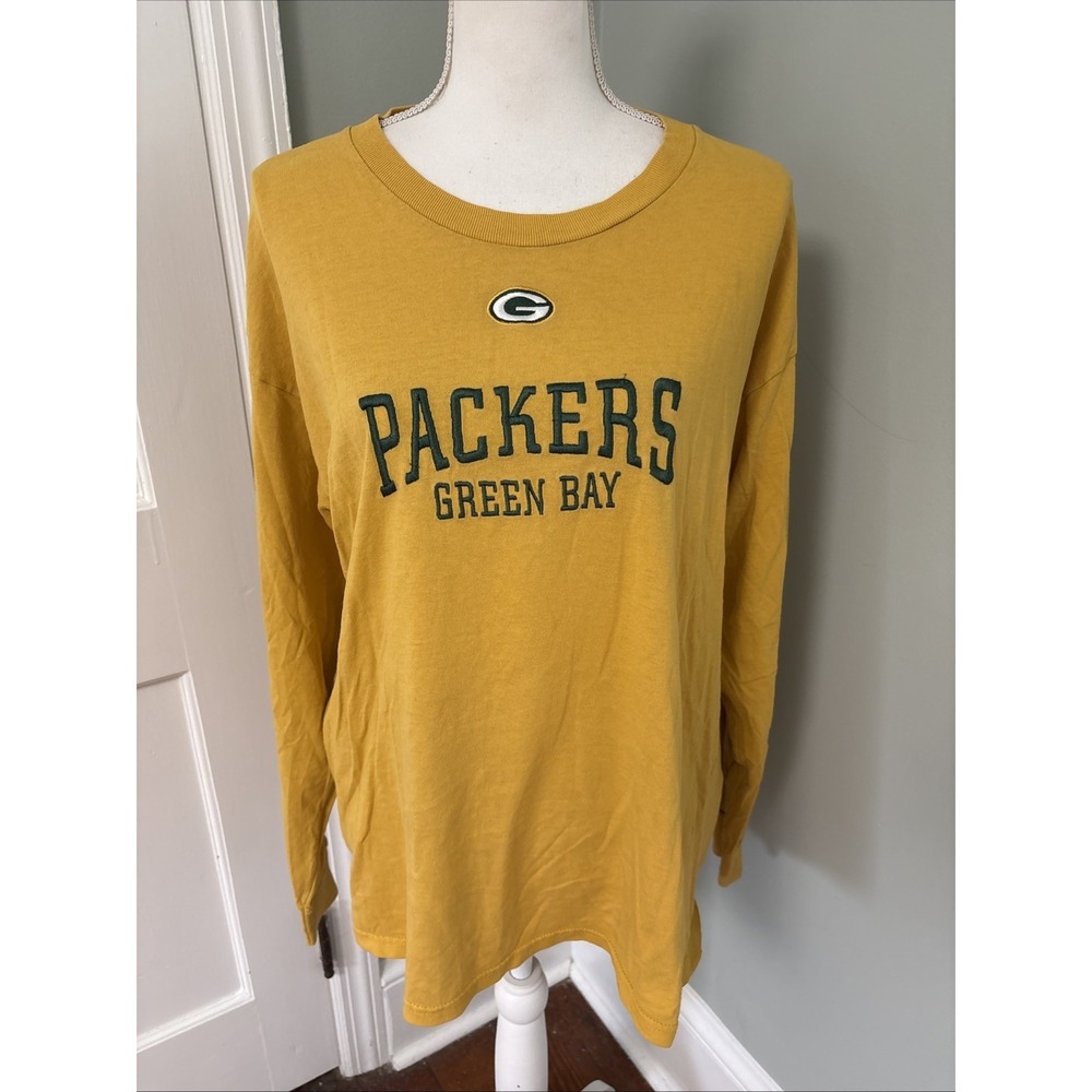 Vintage Green Bay Packers Men's Long Sleeve Shirt NFL Brand Large